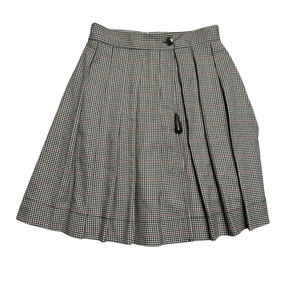 NWT New $78 Belati Gingham Pleated Wrap Skirt Size 12